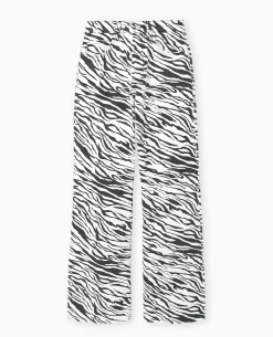 Jean Droit Motif Zè;bre - Noir