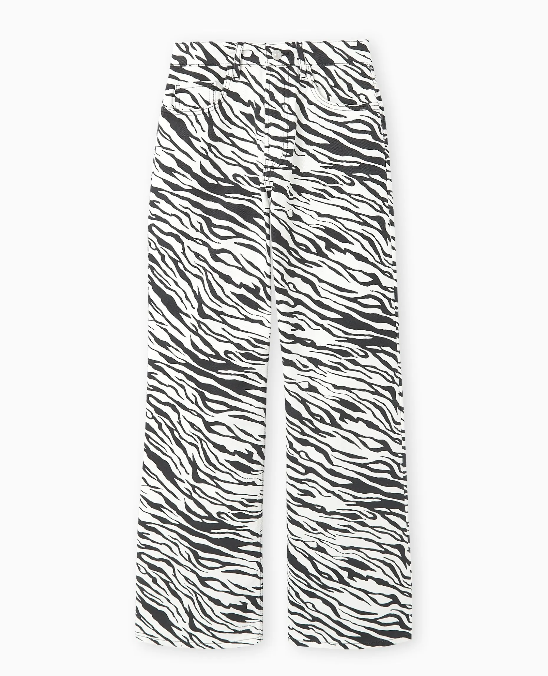 Jean Droit Motif Zè;bre - Noir