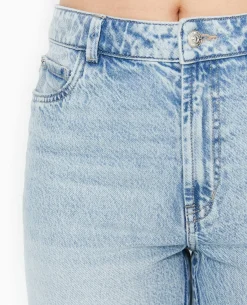 Jean Droit Taille Haute - Bleu Clair