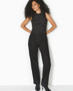 Jean Droit Taille Regular - Noir