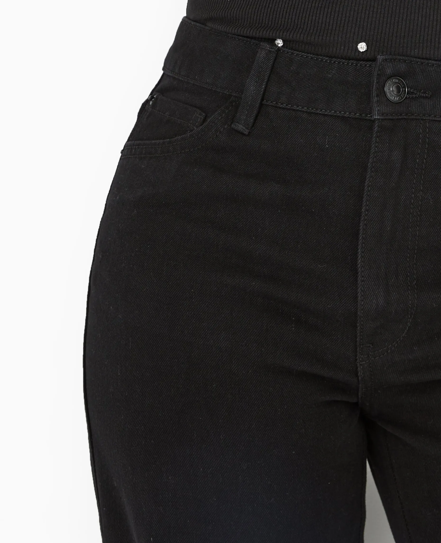Jean Droit Taille Regular - Noir