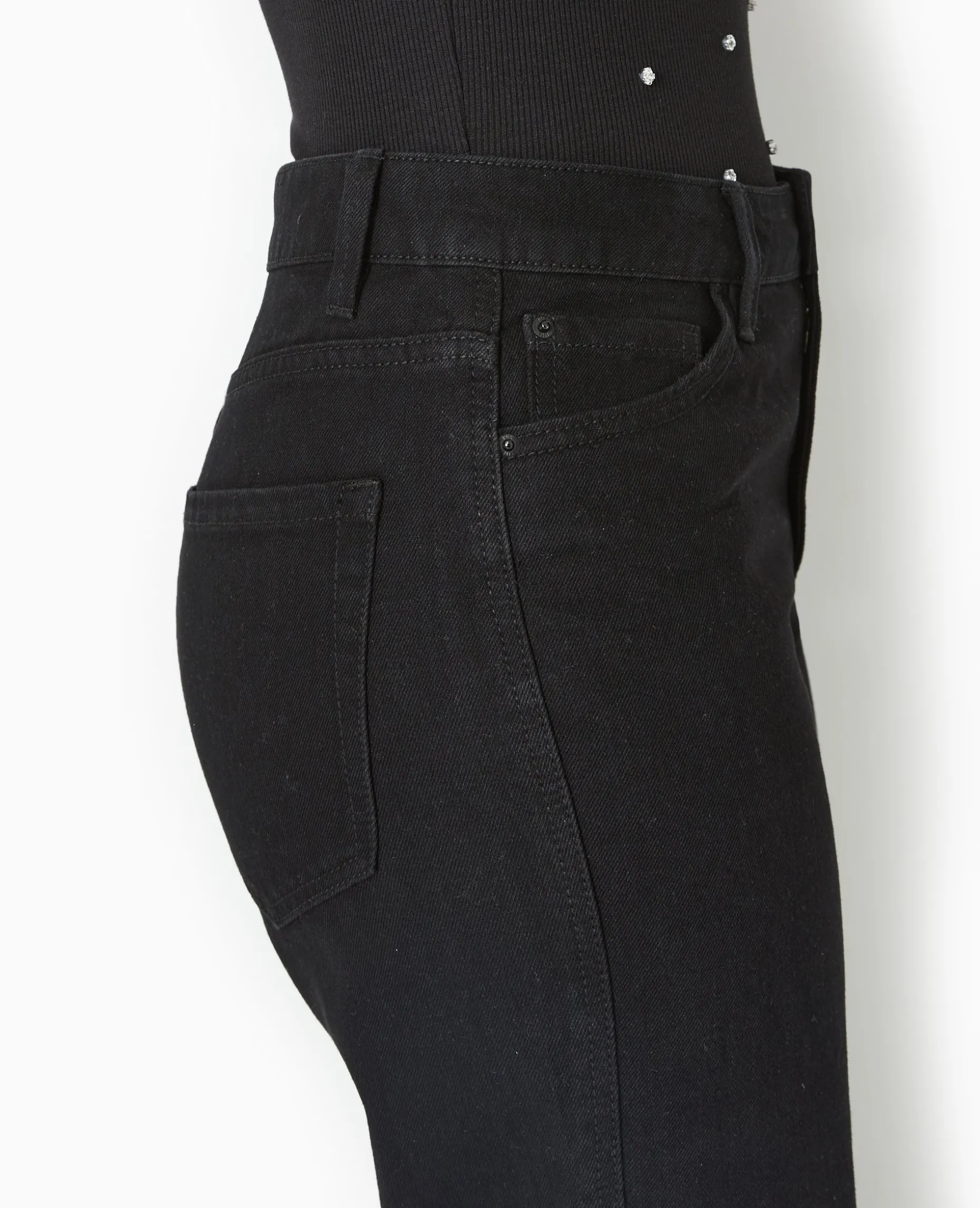 Jean Droit Taille Regular - Noir