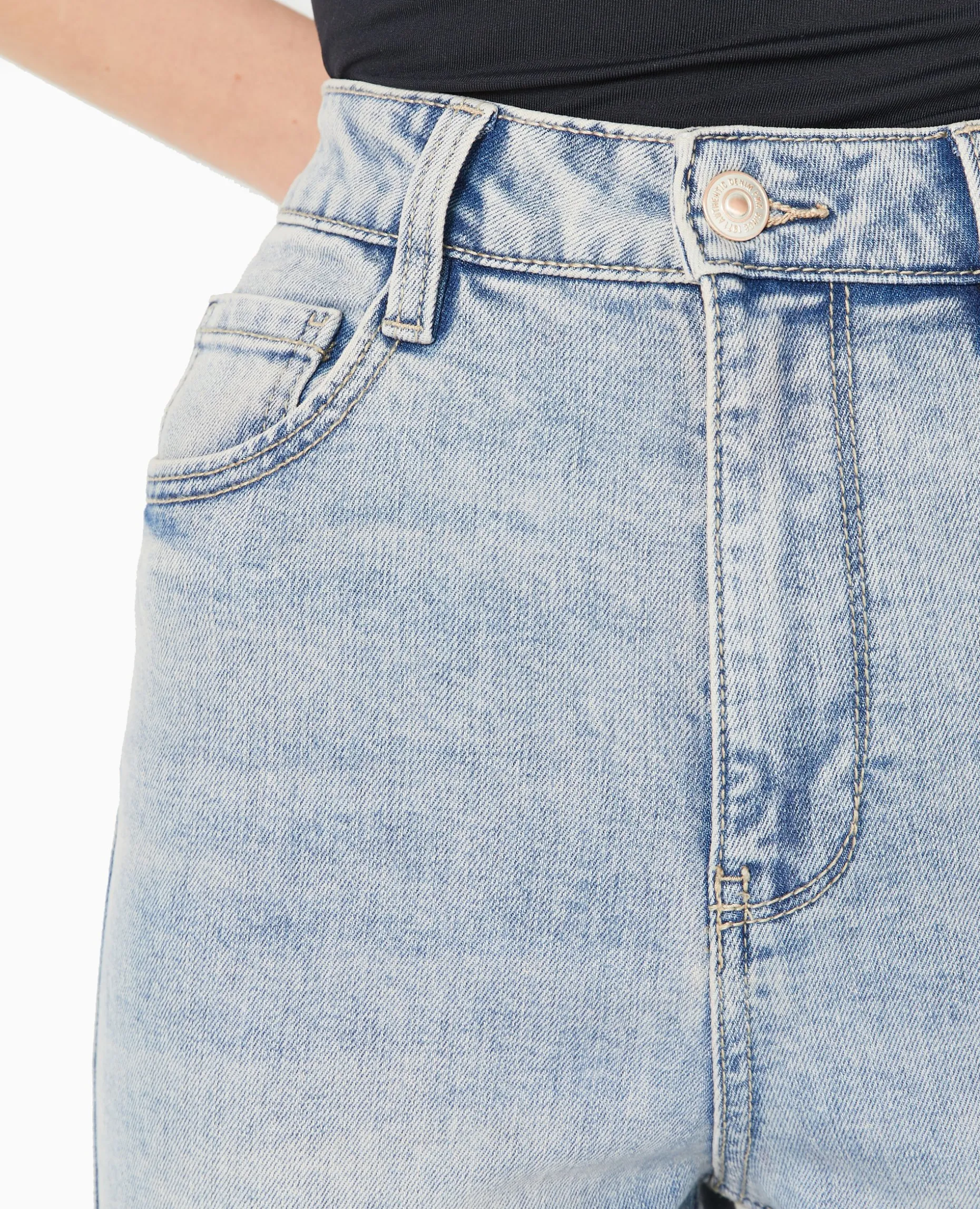 Jean Flare Taille Haute - Rose Clair