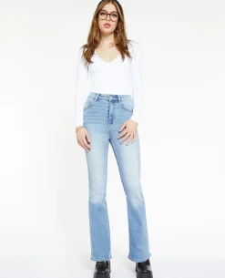 Jean Flare Taille Haute - Bleu