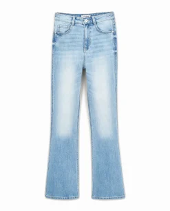 Jean Flare Taille Haute - Bleu