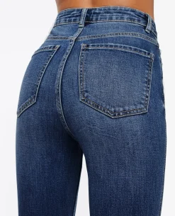 Jean Flare Taille Haute - Bleu Foncé