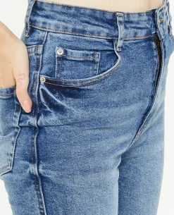 Jean Flare Taille Haute - Bleu