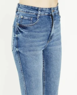 Jean Flare Taille Haute - Bleu