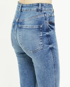 Jean Flare Taille Haute - Bleu