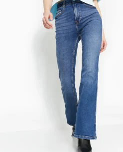 Jean Flare Taille Haute - Bleu