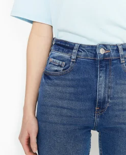 Jean Flare Taille Haute - Bleu