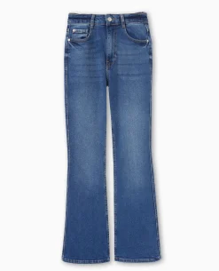 Jean Flare Taille Haute - Bleu