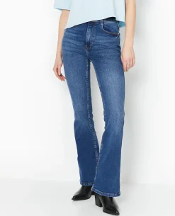 Jean Flare Taille Haute - Bleu