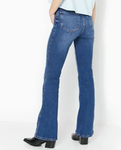 Jean Flare Taille Haute - Bleu