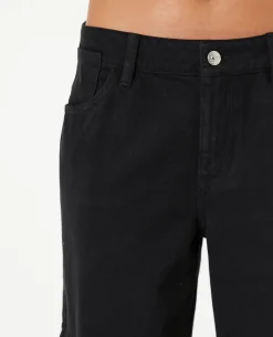 Jean Large Cargo Taille Basse - Noir