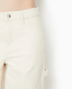 Jean Large Cargo Taille Basse - Beige
