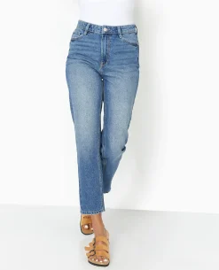 Jean Mom Taille Haute - Bleu
