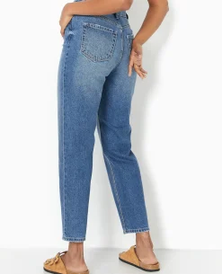 Jean Mom Taille Haute - Bleu