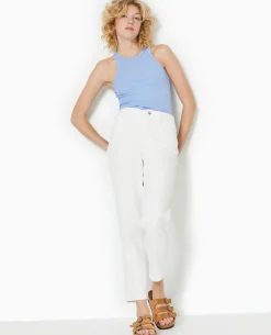 Jean Mom Taille Haute - Blanc