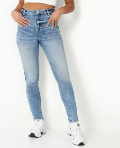 Jean Skinny Push Up Taille Regular - Bleu
