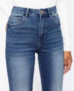 Jean Skinny Taille Haute - Bleu