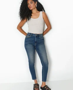 Jean Skinny Taille Haute - Bleu