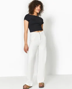 Jean Wide Loose Extra Long - Blanc