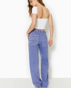 Jean Wide Souple Taille Regular - Lilas