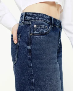 Jean Wide Taille Basse - Bleu