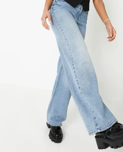 Jean Wide Taille Haute - Bleu