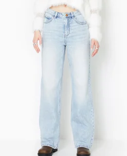 Jean Wide Taille Haute - Bleu Clair