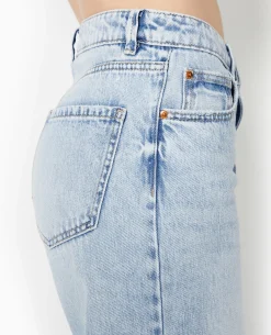 Jean Wide Taille Haute - Bleu Clair