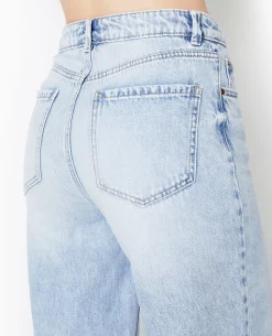 Jean Wide Taille Haute - Bleu Clair