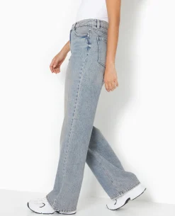 Jean Wide Taille Haute - Rose Clair