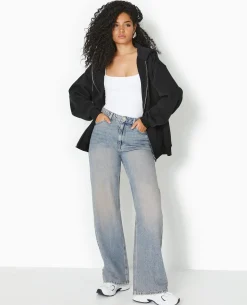 Jean Wide Taille Haute - Rose Clair