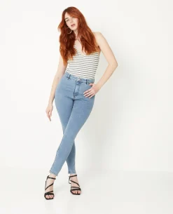 Jegging Taille Haute - Bleu