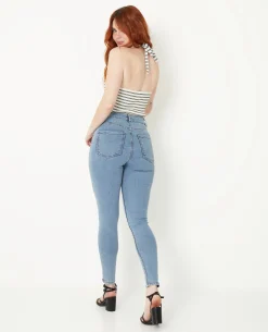 Jegging Taille Haute - Bleu
