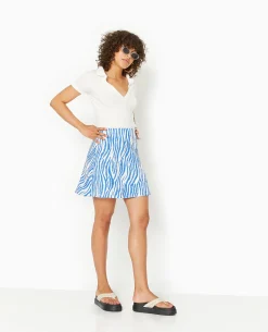 Jupe Danseuse Motif Zè;bre - Blanc