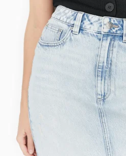 Jupe Longue En Jean - Bleu Clair