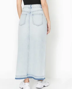 Jupe Longue En Jean - Bleu Clair