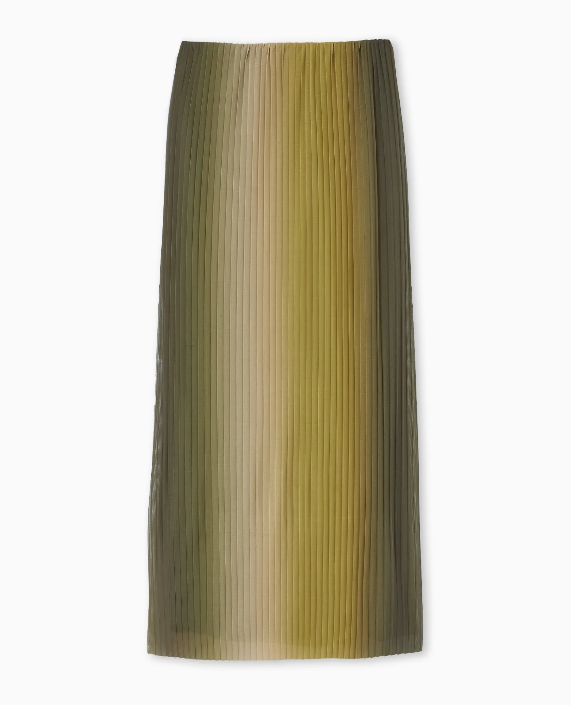 Jupe Longue En Tulle Plissé - Vert Clair