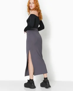Jupe Tube Moulante - Gris Foncé