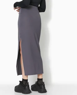 Jupe Tube Moulante - Gris Foncé