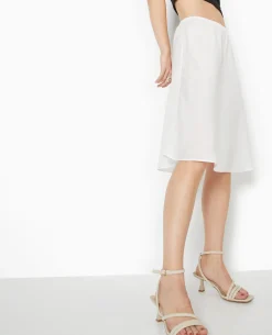 Jupe évasée Avec Taille élastiquée - Blanc