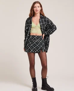 Jupe-short En Tweed - Vert