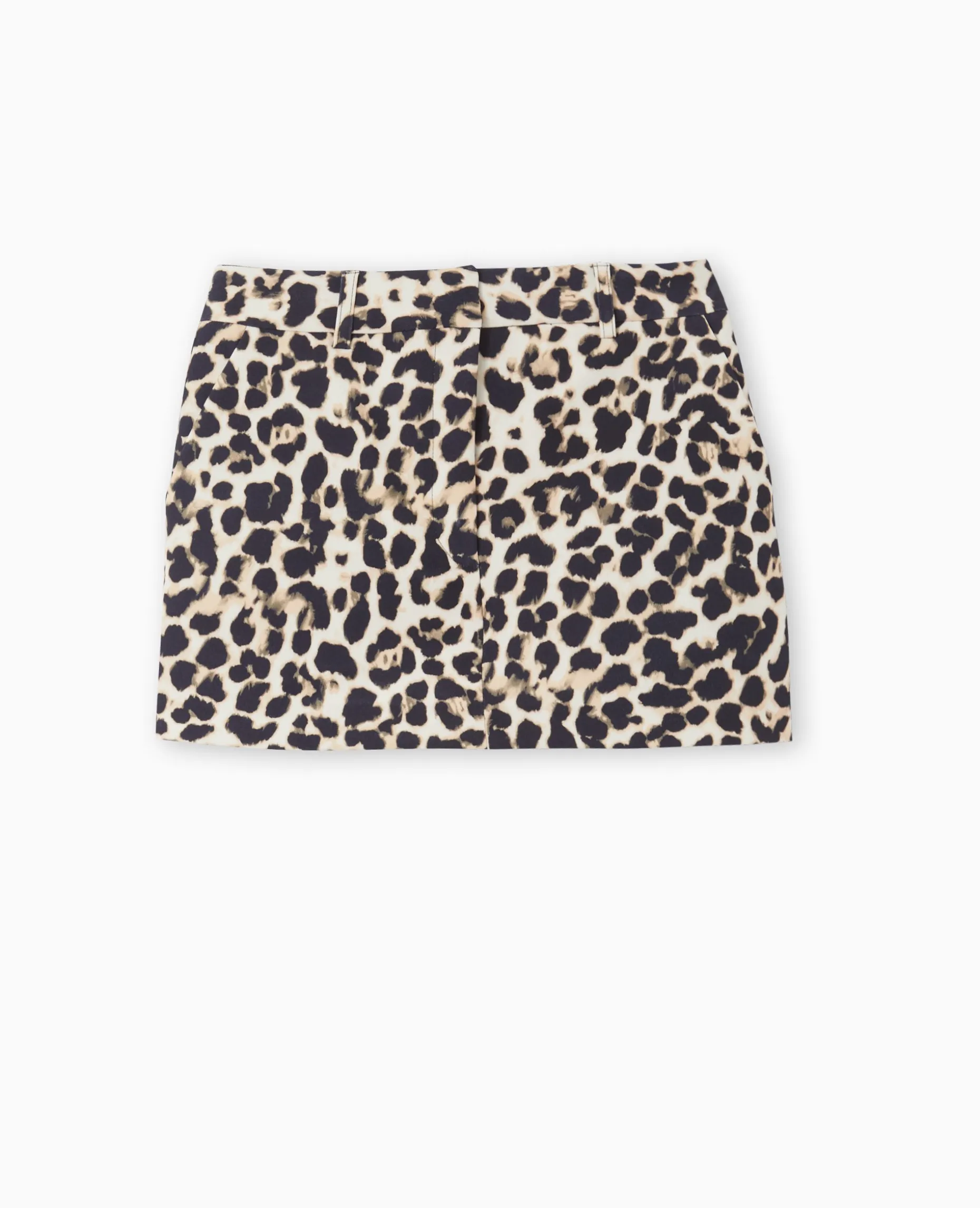 Jupe-short Mini Motif Léopard - Noir