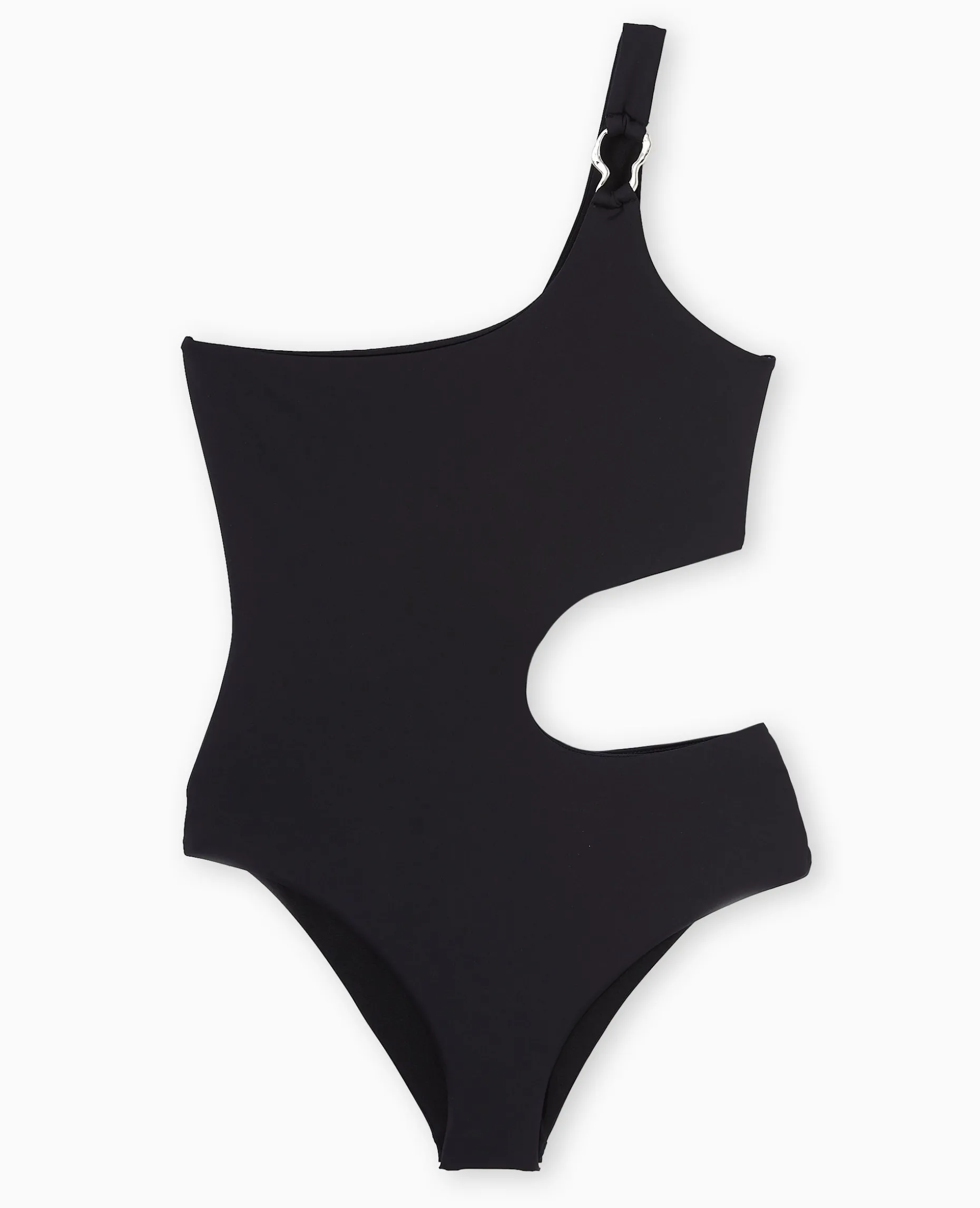Maillot De Bain 1 Piè;ce Asymétrique Avec Cut Out - Noir