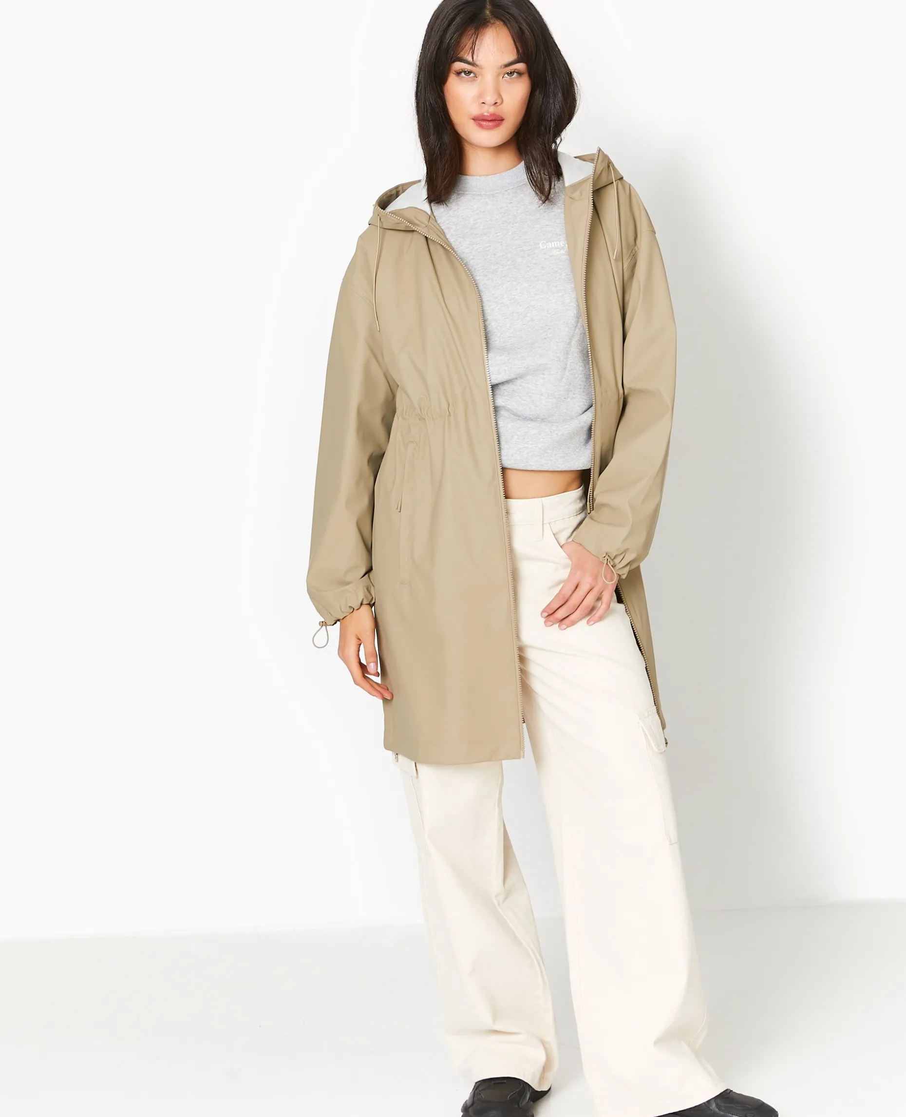 Manteau De Pluie Avec Capuche - Vert Kaki