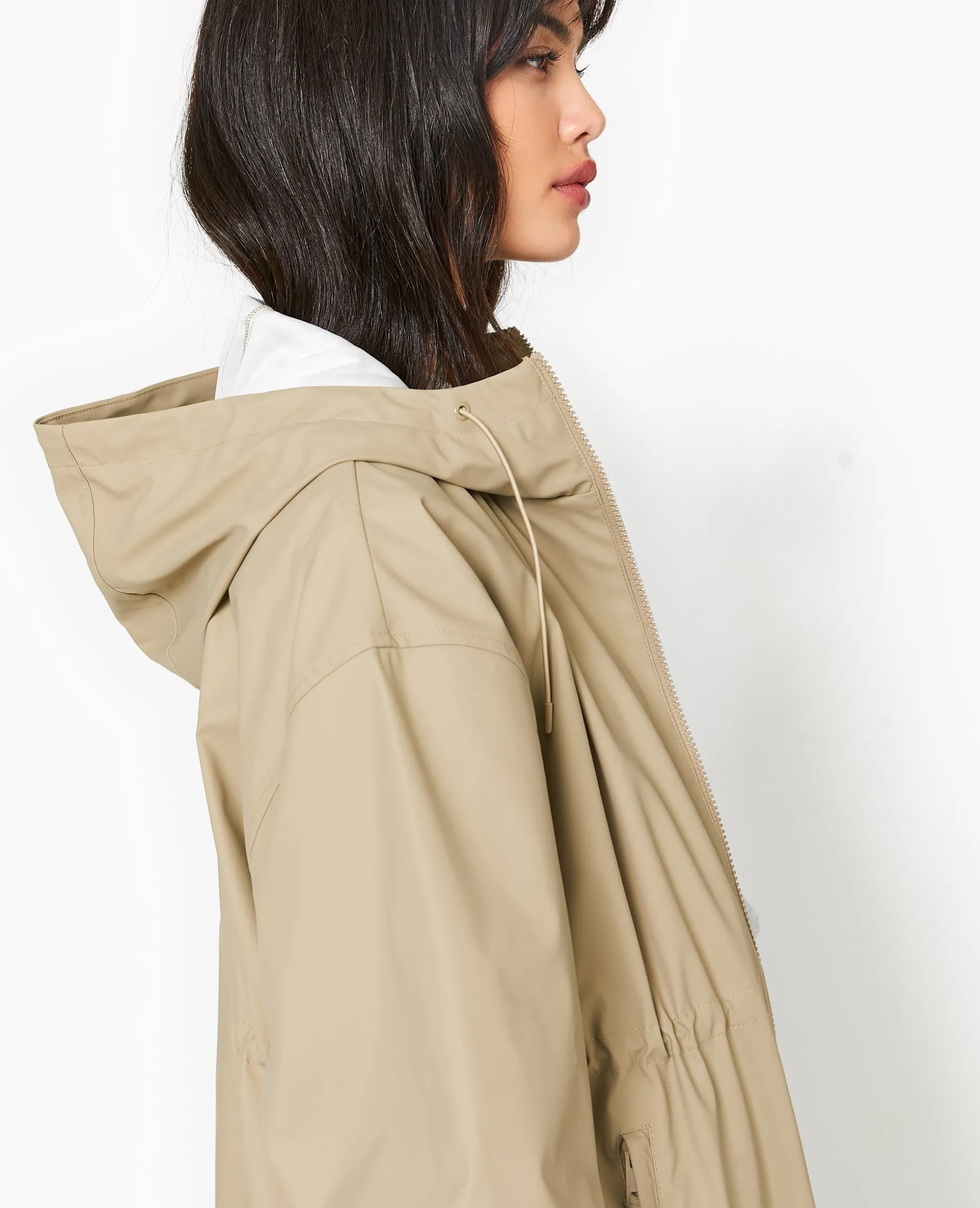 Manteau De Pluie Avec Capuche - Vert Kaki