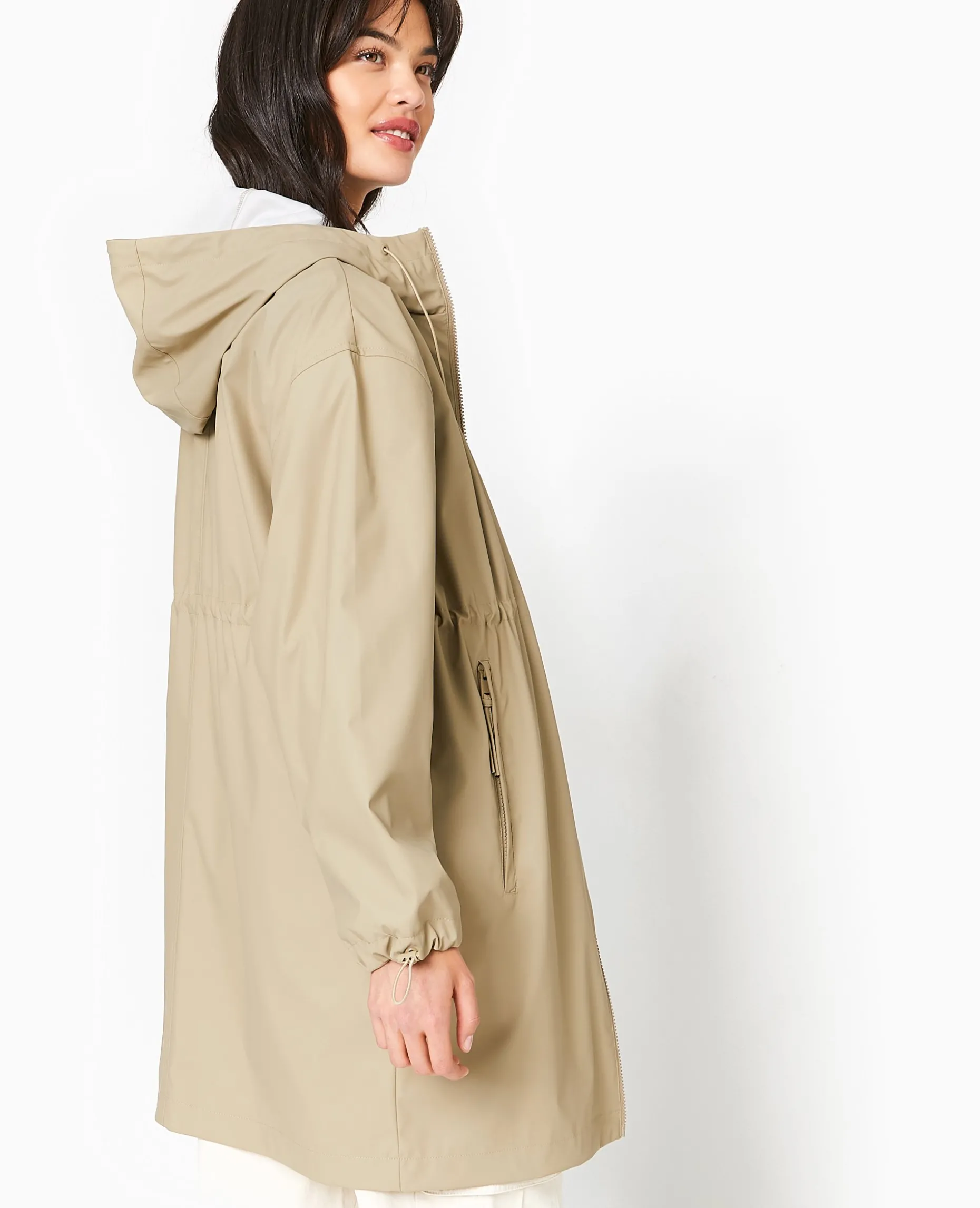 Manteau De Pluie Avec Capuche - Vert Kaki